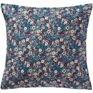 Pudebetræk blå m/off white, røde, blå og rosa blomster thumbnail