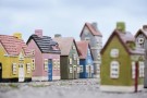 Hus t/fyrfadslys My Home Town rust dør thumbnail