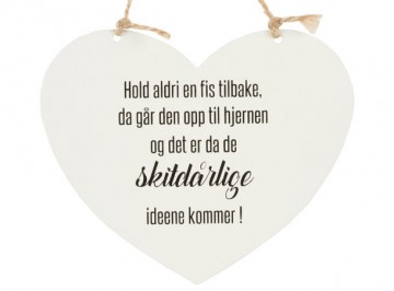 Skilt Hold aldri en fis
