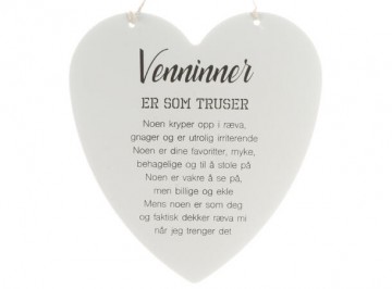 Skilt hjerte stort Venninner er som…