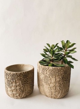 Blomsterpotte eng M Creme