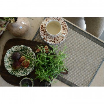 Løper jute/bomull grønn 35x120cm 