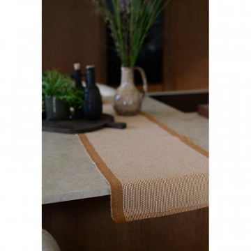 Løper jute/bomull 35x90cm konjak 