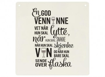 Skilt firkantet lite En god venninne