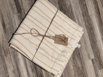 Kjøkkenhåndkle Gul Stripe