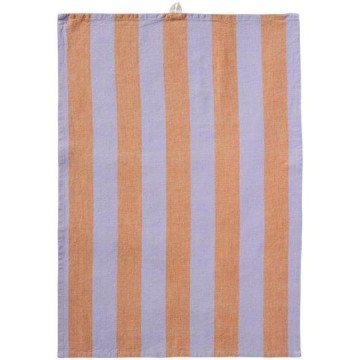 Kjøkkenhåndkle stripet lilla/brun